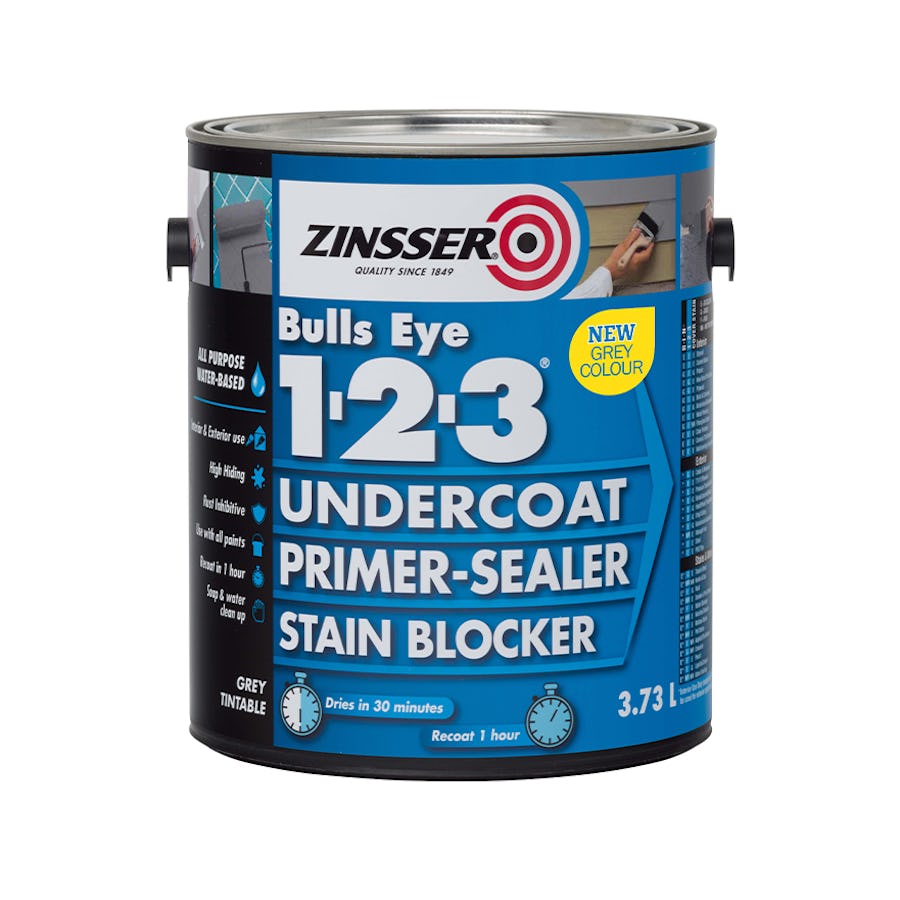 Zinsser Bulls Eye 1-2-3® Undercoat Primer, Sealer And Stain Blocker Grey 1L